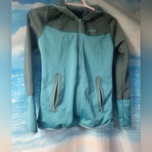 Marmot  Turquoise Full Zip Jacket Terry Cloth Lined Womens Size‎  XS